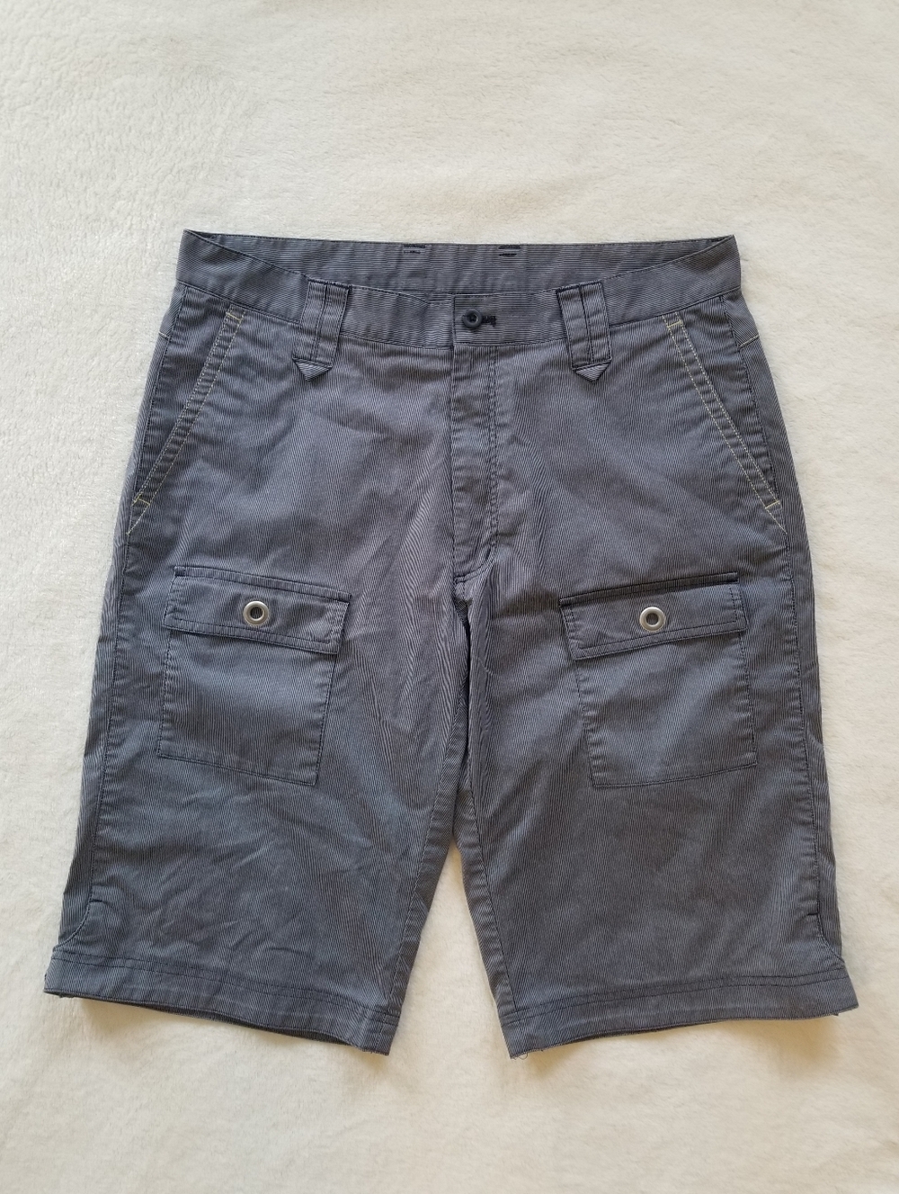 adidas Gray Cargo Shorts with Flap Pockets